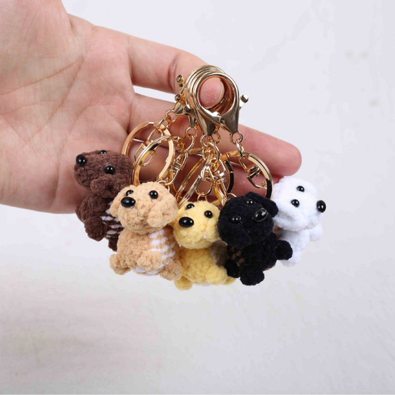 Pet Supplies Store - Gantungan Kunci Rajut Seri Anjing Mini,