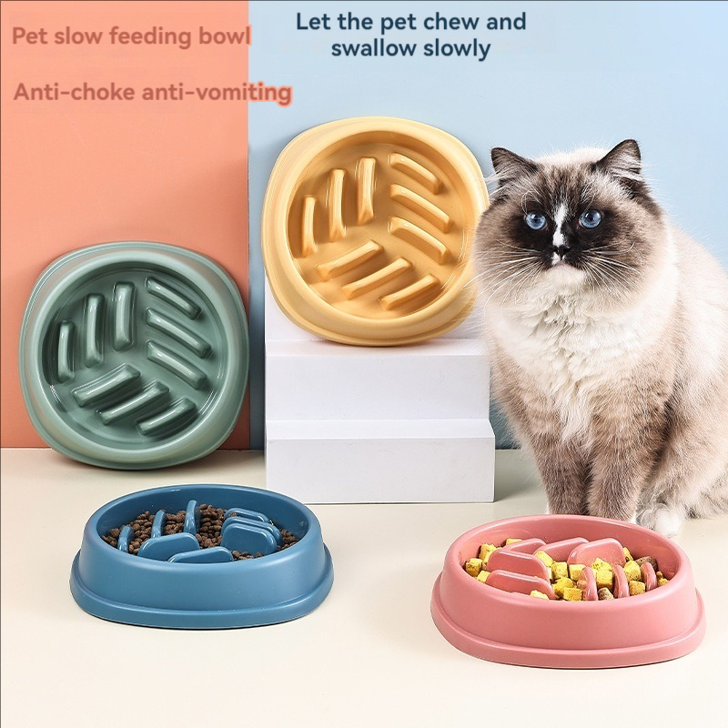 Dog Treat Puzzle Toy - Perlengkapan hewan peliharaan mangkuk plastik, mangkuk