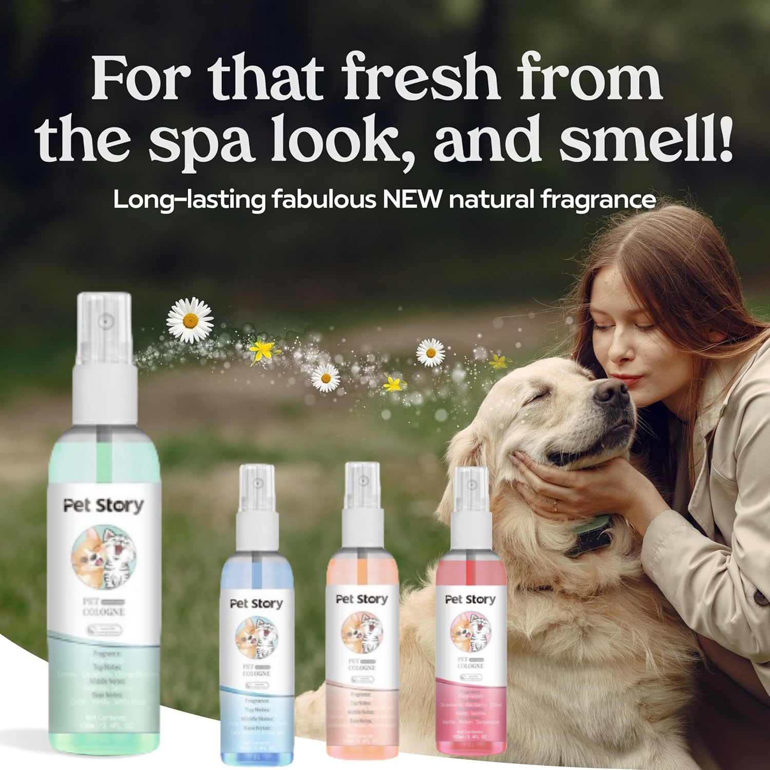 Pet Cologne Spray - Semprotan Perawatan Premium untuk Anjing, Pengharum