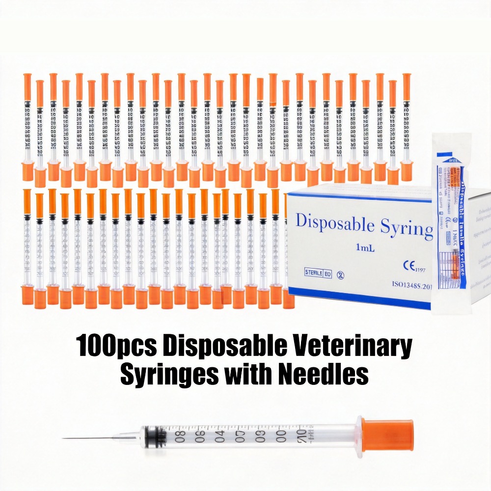 Pet Supplies Store - 100pcs Suntikan Sekali Pakai 1ml 0.5ml