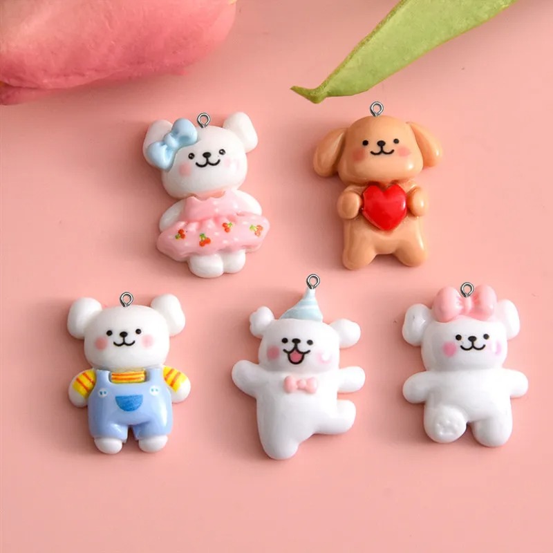 Pet Supplies Store - 10pcs Gantungan Kunci Resin Bentuk Anjing