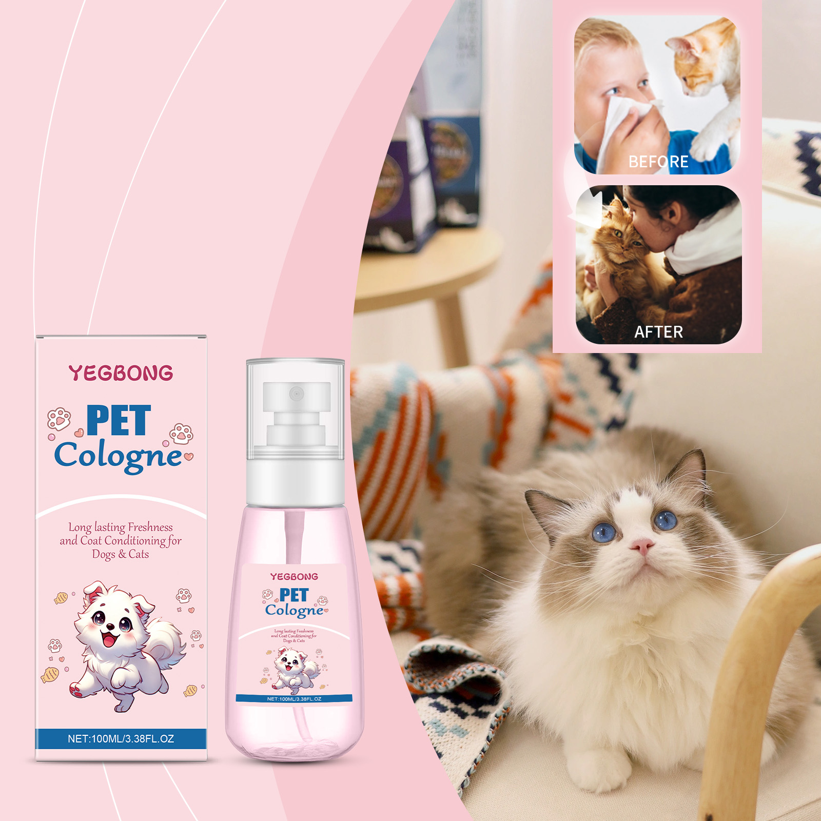 Kolion Hewan Peliharaan Aroma  - Pet Cologne Spray ulasan dan harga