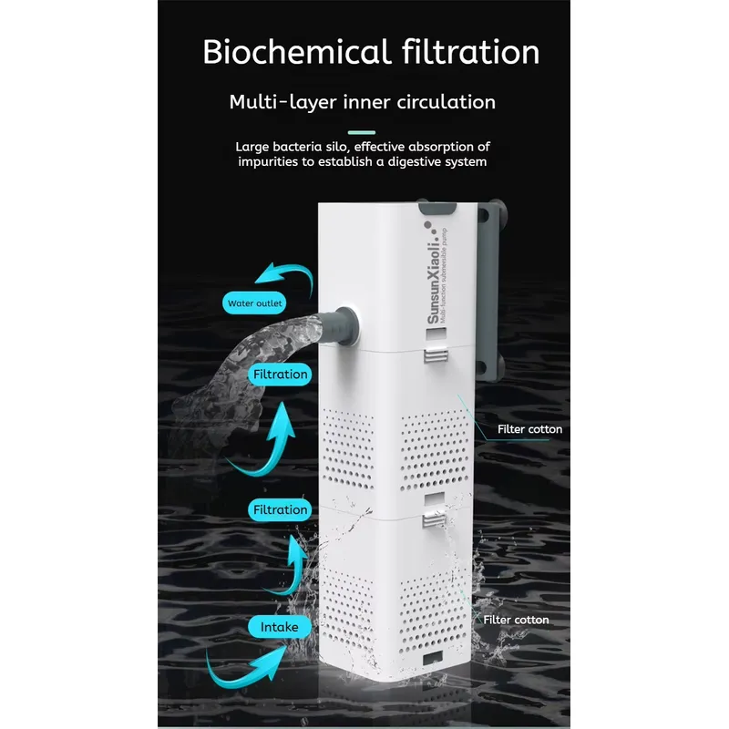 Filter Internal Akuarium 4 in  - Fish Tank Filter Pump ulasan dan harga